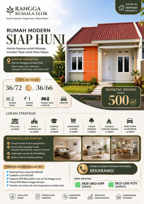 Rangga Kumala Elok Rumah murah di Gunajaya Manonjaya